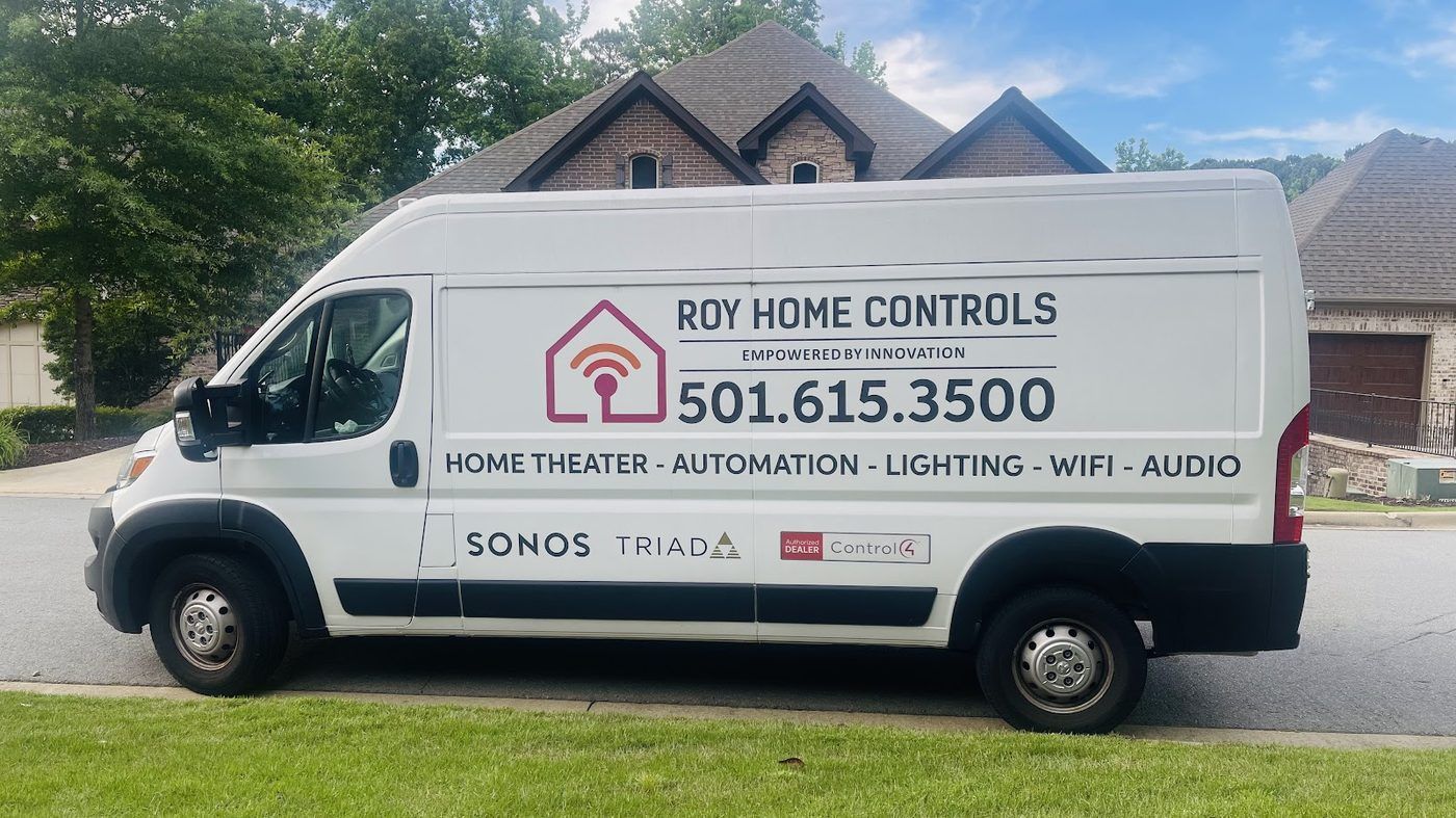 Roy Home Controls service van in Little Rock